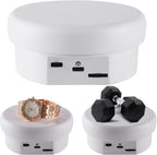 Rotating Display Stand 4.72'' Turntable Stand Black&White Spinning Stand for Product Shows