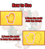 8 Piece Mini Christmas Cookie Cutters, 3d Raised Design Gingerbread Cookie Stamps, Cookie Cutter Set suitable for Frosting Decoration, Mini Pie Molds, Apple Pie Pastry Biscuit Cutter (Christmas-A)