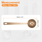 HARFINGTON 3pcs Coffee Scoop Spoon 2tbsp (6tsp, 30ml) 304 Stainless Steel Long Handle Teaspoon/Tablespoon Measuring Spoons Scoops for Tea Sugar Kitchen, Rose Gold