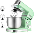 Kitchen in the box Stand Mixer,3.2Qt Mini Electric Food Mixer,6 Speeds Portable Lightweight Kitchen Mixer for Daily Use with Egg Whisk,Dough Hook,Flat Beater (Green)