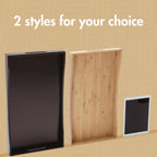 GOBAM Bamboo Extra Large Ottoman Tray, 26 x 15 inches - Wooden Tray for Dining Table & Parties, Serving Tray with Handles for Food, Cheese, Snacks, Tea, Coffee & Wine