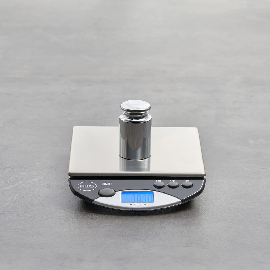 American Weigh Scales Calibration Weight for AWS Digital Scale, Stainless Steel, Carbon Steel, Chrome Finish, 300G (300WGT)