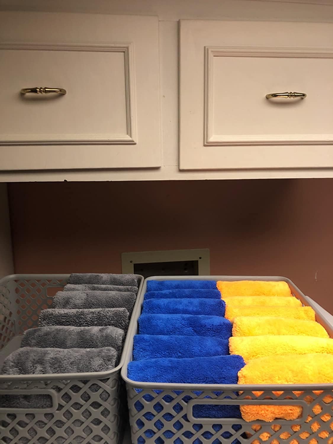 Plush Edgeless Microfiber Towel for Car, Soft Drying Wash Detailing Buffing Polishing Towel, 530 GSM 6Pack 16 x 16inches (Blue, 6Pack)