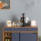 Dorhors Mug Holder Tree,Coffee Cup Holder with 6 Hooks, Wood Mug Rack for Counter,Coffee Bar Accessories and Orgnizer Station,Black