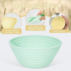 Silicone Banneton, Sourdough Bread Baskets (Set of 6, 5 Inch), Round Proofing Bread Bowls with Starter Kit, Bread Making Baking Supplies