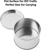 Metal Empty Boxes, Tin Boxes with Lid,Small Silver Tin Boxes,Stackable Organizer Containers,8PCS Storage Tin for Home Outdoor Active Storage Containers