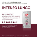 Illy Espresso Compatible Capsules - Single-Serve Coffee Capsules & Pods - Intenso Lungo Dark Roast - Notes Of Cocoa & Dried Fruit Coffee Pods - For Nespresso Coffee Machines – 10 Count