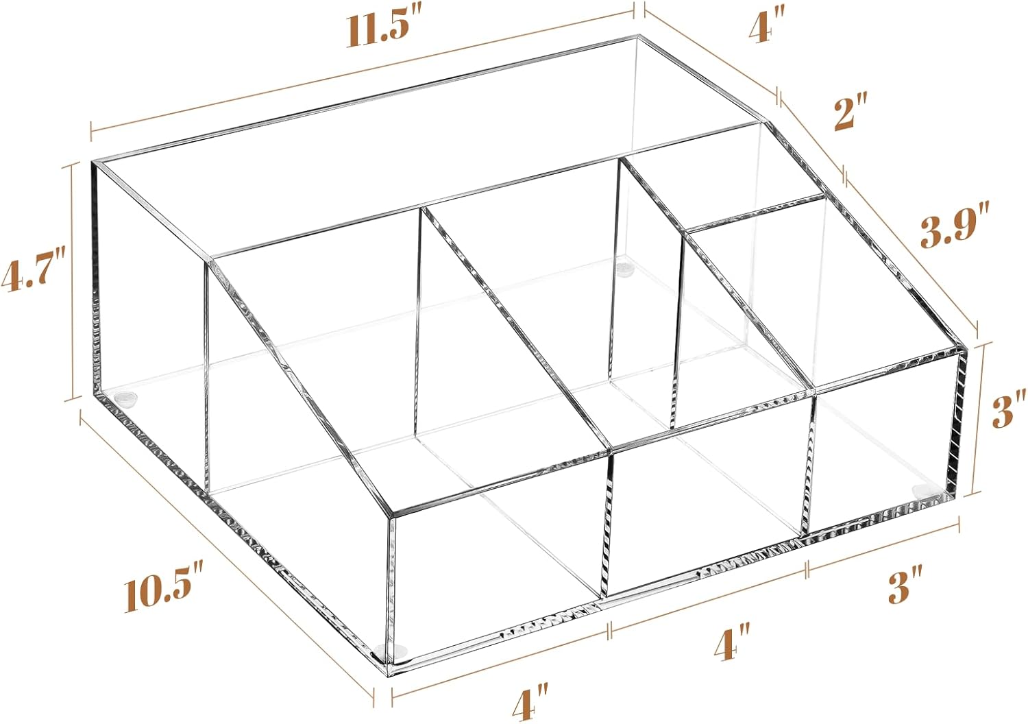 BEYGORM Acrylic Coffee Bar Station Organizer for Countertop,Office Breakroom Clear Snack Tea Storage Accessories Holder for Kcup Pod Condiment Cup Sugar Creamer Syrup, Coffee Gift for Coffee Lovers