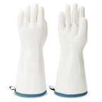 Silicone Oven Gloves - Heat Resistant, Barbecue, Reusable, Waterproof, Cotton Lined Mitts - XL