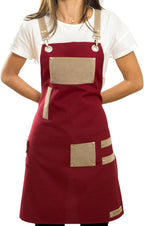 Men and Women Apron for Kitchen, Gardening, Artist, Chef, Work | Canvas, Waterproof, Adjustable Straps Unisex