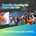 HOMEXCEL White Microfiber Cleaning Cloth 12 Pack, 12.5 x 12.5 inch Microfiber Towels for Cars, Ultra Absorbent Car Washing Cloth, Lint Free Streak Free Cleaning Rags for Car, Kitchen, and Window