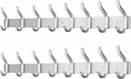 Wall Hooks Heavy Duty, 23 Inch Coat Rack Wall Mount with 8 Hooks, Silver Wall Hooks Hangers for Entryway, Bathroom - for Hanging Backpack, Bag, Coat, Purse, Hat, Towel, Clothes,2 Packs