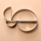 Half Circle Semicircle Cookie Cutter Set 4 Sizes 5 Inch, 4 Inch, 3 Inch, 2 Inch, Watermelon Frame Plaque Cookie Cutters Shapes Molds, 1 Inch Depth