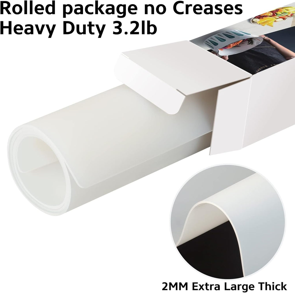 Silicone Mat Heat Resistant Mats for Countertop, Multipurpose Large Silicone Mats for Crafts Kitchen Workbench Size 36x24 inches Thick 2mm,Rolled Package,Translucent