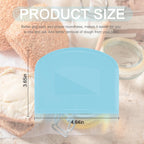 4 Pieces Food Scraper, Flexible Dough Scraper, Dough Scraper for Sourdough, Multifunctional Kitchen Scraper Tool, Baking Scraper, Bread Dough Cutter, Cake Smoother for Icing (White, Green, Blue, Pink)