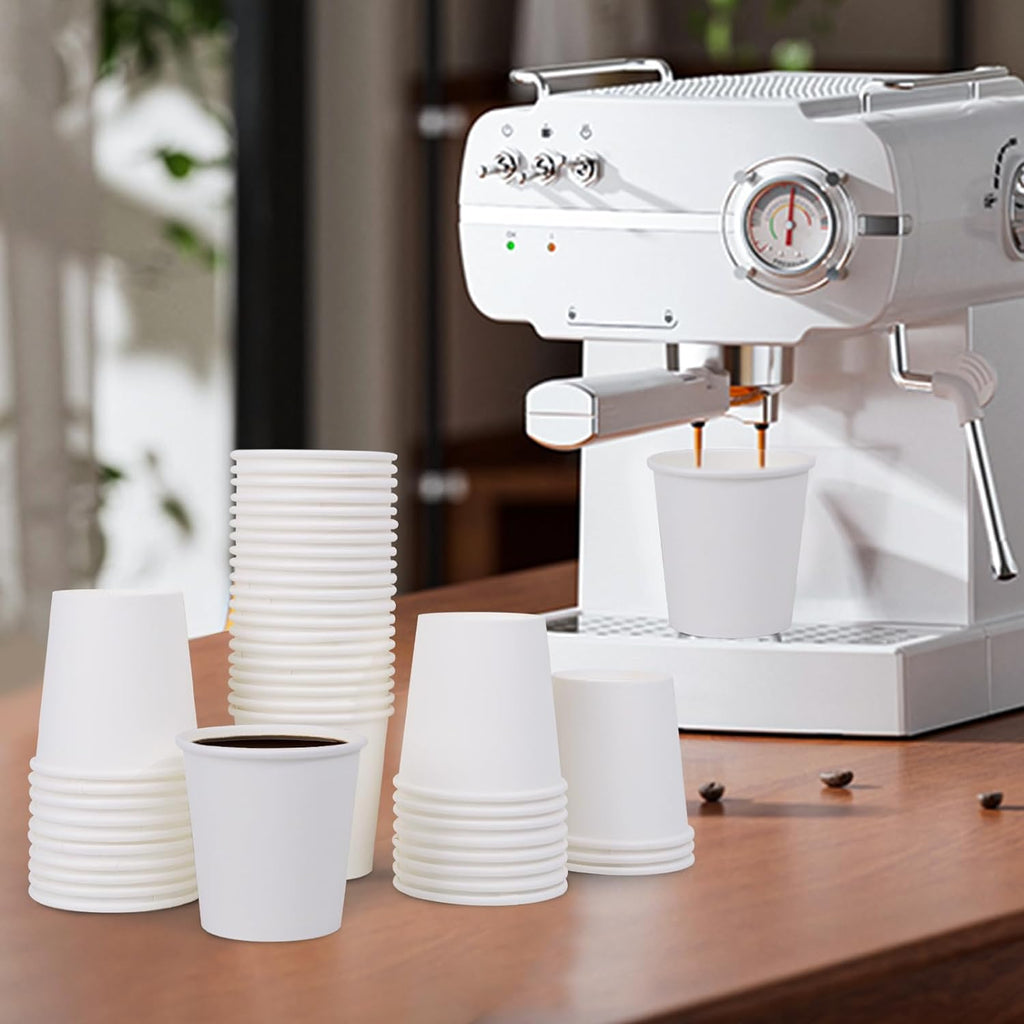 600 Pack 4 oz Paper Cups, Disposable Mini Bathroom Mouthwash Cups, Hot/Cold Drinking Cups, White Disposable Paper Cups for Bathroom, Home, Party, Office, Picnic, Travel