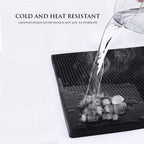 17.7" x 11.8" Rubber Bar Mats, Non-Slip and Anti-Spill Non-Toxic Soft Rubber Mats, Coffee Bars, Bars, Restaurants and Barbers Service Mats, Black, 2Pack