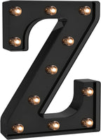 Foaky Black LED Letter Lights for Room Decor - Bedroom Wall Decor, Alphabet Lights for Home, Wedding, Party - Battery Operated （Z）