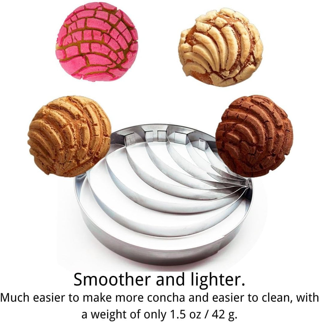 Doczen Concha Cutter & Pig Cookie Cutter Set for Mexican Cookbook Fans - Create Authentic Pan Dulce & Pastries to Pair with Mexicano Hot Chocolate - Cortadores para Conchas y Marranitos
