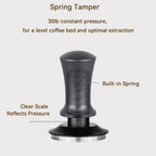 51mm Espresso Tamper Set: Espresso Accessories Kit with Adjustable Spring-Loaded Tamper, Stainless Steel WDT Tool and Magnetic Dosing Funnel for 51 mm Portafilters