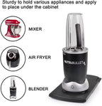 Bruvoalon Kitchen Appliance Sliding Tray, Slider for Coffee Pot, Coffee Maker, Toaster, KitchenAid Mixer, Blenders and Air Fryer, Coutertop with Rolling Wheels (2 Pack)