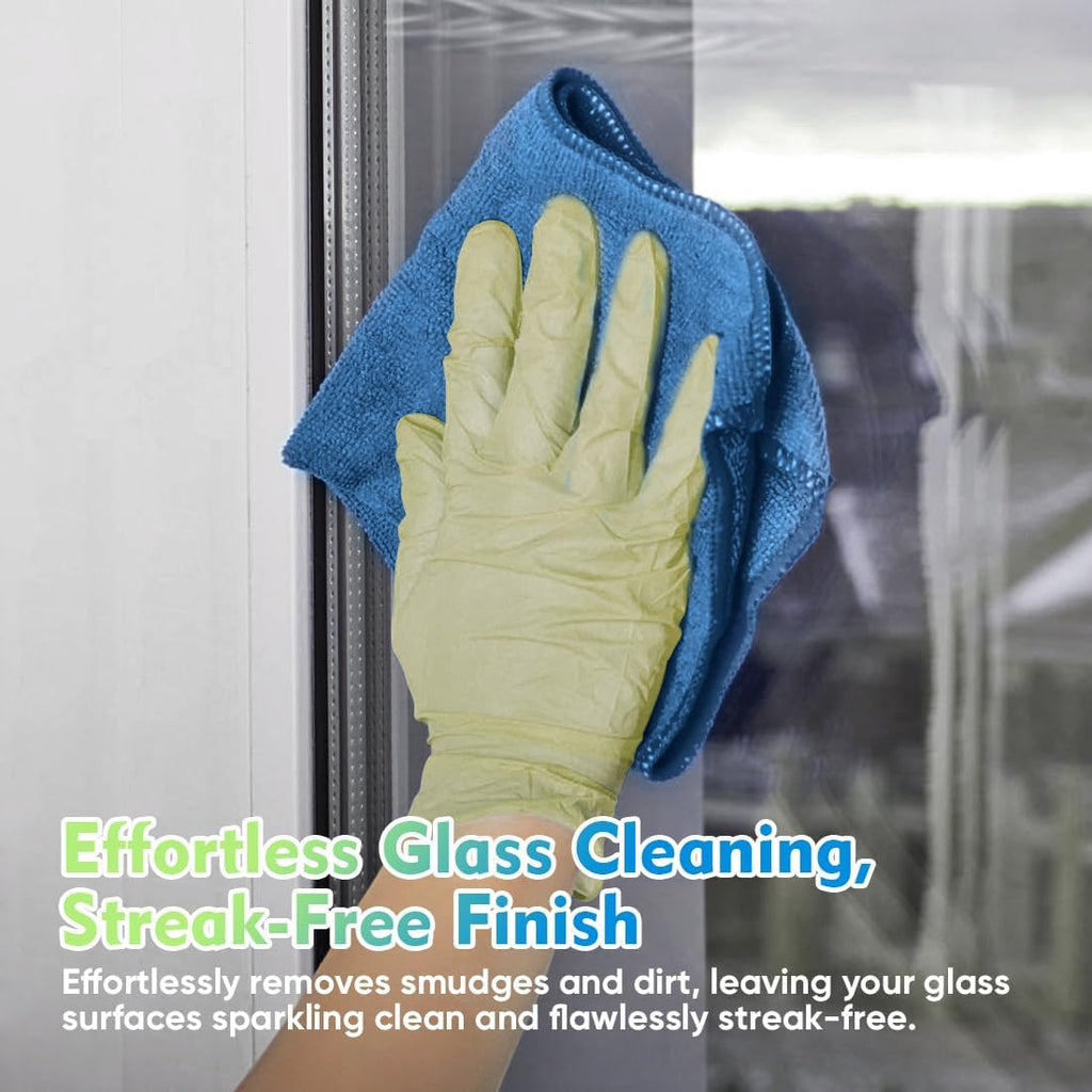 HOMEXCEL Microfiber Cleaning Cloth 12 Pack 12.5 x 12.5 inch Microfiber Towels for Cars Ultra Absorbent Car Washing Cloth Lint Free Streak Free Cleaning Rags for Car, Kitchen Window Lake Green