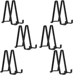 Plate Stands for Display - Plastic Easel Stand Plate Holder Display Stand Picture Frame Stand for Pictures | Photo|Decorative Plate |Dish | Tabletop Art - 6 inch-Black