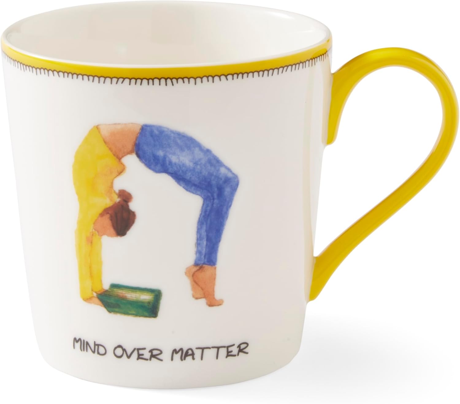 Spode Kit Kemp 12oz Doodle Mug | Mind Over Matter- Unique Doodle Pattern | Fine China | Dishwasher Safe | For Coffee and Tea | Ideal Celebration Gift | Home or Office Use