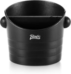 Bincoo Mini Coffee Knock Box 4.5 Inch - Espresso Accessories for Coffee Grounds Container - Multifunctional, Suitable for Home & Bar(Black)