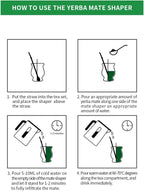 Yerba Mate Cup - Mate Gourd Set Includes Double Walled Stainless Steel Tea Cup, Tea Shaper set, Bombilla Straws, Cleaning Brush