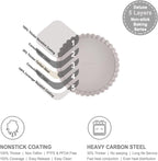 CHEFMADE Tart Pan, 7-Inch with Removable Loose Bottom Non-Stick Round Quiche Bakeware for Oven and Instant Pot Baking (Champagne Gold)