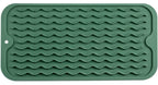 Silicone Dish Drying Mat for Multiple Usage,Easy clean,Eco-friendly,Heat-resistant Silicone Mat for Kitchen Counter or Sink,Refrigerator or Drawer Liner Green S 12 inches x 6 inches