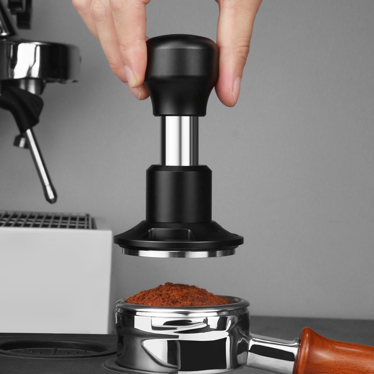 WYLOSUA® 51mm Constant Force Impact Coffee Tamper - Auto-Leveling & Impact Mechanism, Effortless Press for Stable Extraction - Essential for Pro/Home Espresso (Fits 51mm Portafilters)