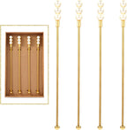 Exquisite Gold Pearl Stainless Steel Coffee Beverage Stirrers Stir Cocktail Drink Swizzle Stick for Wendding Party Value Pack, Hostess Gifts Set of 4, 7.5 Inches Long