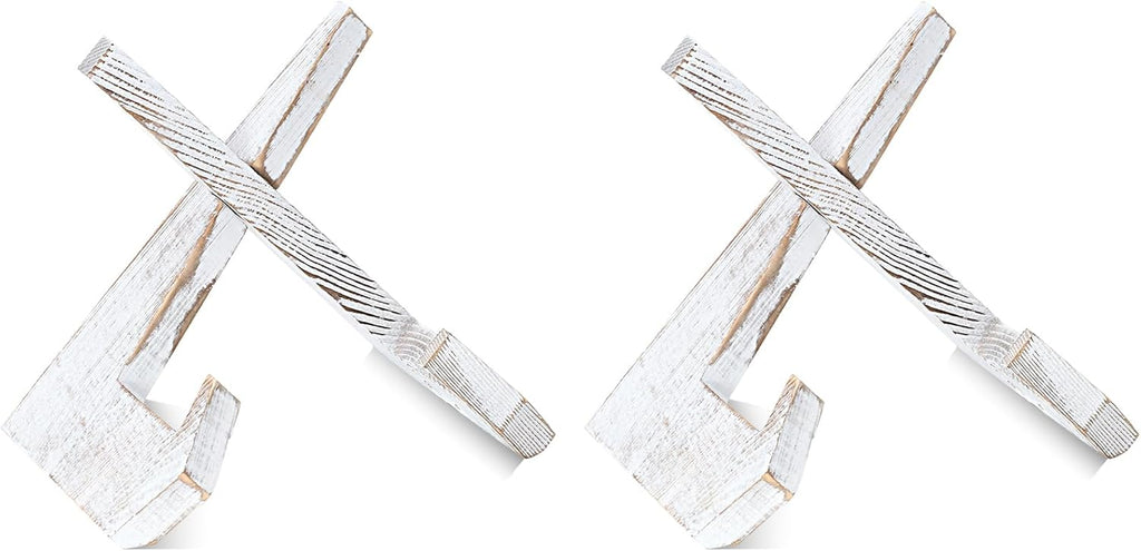 Plate Stand for Display, 6.5 Inch Picture Frame Holder Wooden, for Cook Book Decorative TableTop Art Easels Platter, 2 Pack (White)