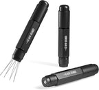 MHW-3BOMBER Retractable WDT Tool Espresso Distribution Tool with Magnetic Store, Adjustable Range Coffee Stirrer Tool for Barista, 0.4mm 8 Stainless Steel Needles with 8 Extra, Black, T6188B-OS