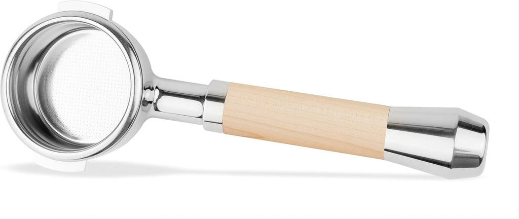 LILQ 58mm Bottomless Naked 2 Ears Portafilter Compatible with E61 Grouphead Machines– Includes 18–20g Basket (Maple Fusion, 58mm For E61)