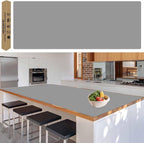 78.7"x23.6" Large Silicone Mat for Kitchen Counter, Heat Resistant Non-Slip Countertop Protector, Waterproof Silicone Craft Mat for Kitchen Island, Light Gray