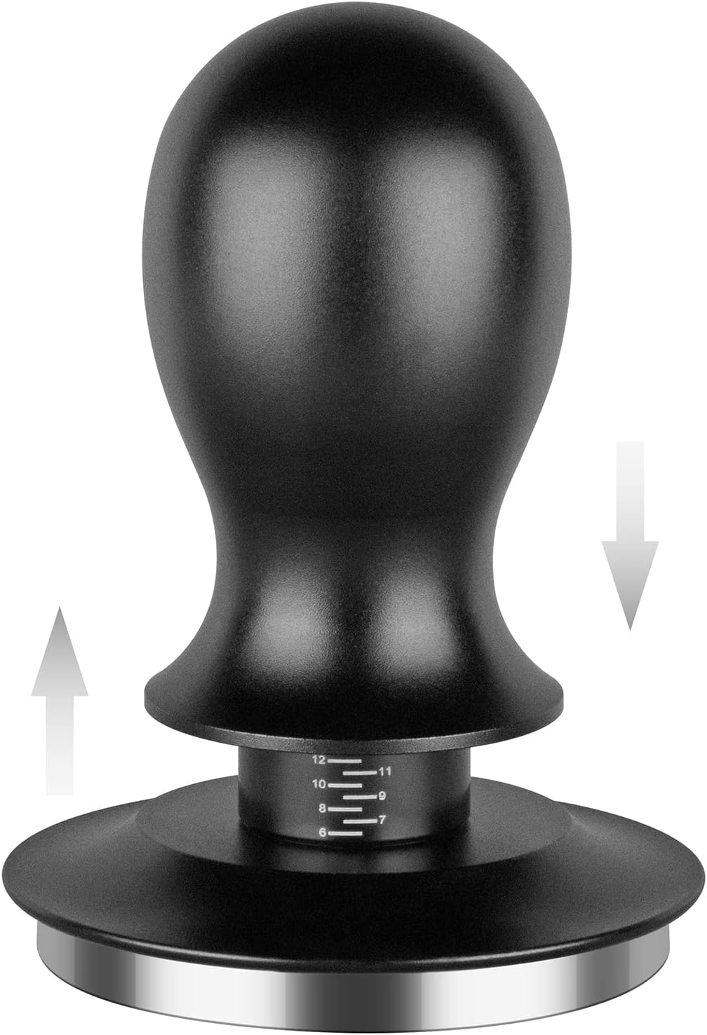 Calibrated Spring Loaded Coffee Tamper for Espresso Machine - Essential Espresso Tool for Perfect Tamping Results - Fits Portafilter Baskets(53mm, Black)