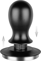 Calibrated Spring Loaded Coffee Tamper for Espresso Machine - Essential Espresso Tool for Perfect Tamping Results - Fits Portafilter Baskets(53mm, Black)