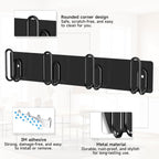 Mug Holder Wall Mounted, 2 Pack Black Coffee Cup Hooks, Metal Mug Rack for Kitchen, Modern Unique Cabinets Cups, Cup Holder Hanging Wall Hanger for Kitchen, Dining Room Coffee Bar