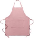 Cotton Linen Apron for Women - Adjustable Casual Apron with Pocktes, Great for Florist, Coffee House and Kitchen