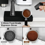 51mm Espresso Accessories Kit, Spring Loaded Calibrated Tamper, WDT Tool and Dosing Funnel, Espresso puck screen Set Fits Espresso Coffee Machines and 51mm Portafilters