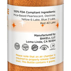 Bakell - Pumpkin Orange Tinker Dust (4g, 1x Mini Spray Pump) Edible Glitter for Food, Desserts, and Beverages!