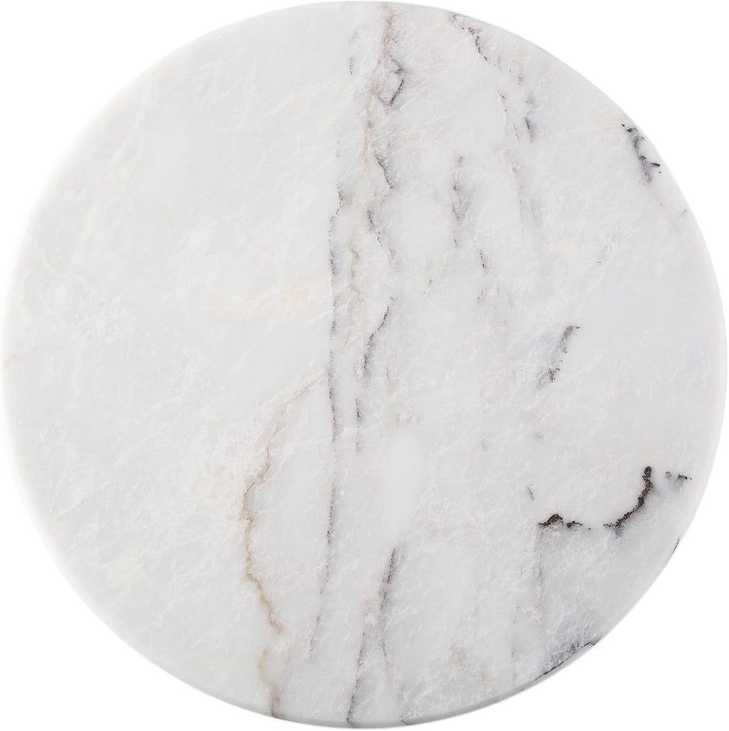 Koville Milas Lilac Marble Cutting Board for Kitchen, 16" Large Marble Cheese Serving Board for Baking, Charcuterie, Pastry, Trivet, Non-Stick Heat Resistant Stone Cutting Boards for Kitchen Counter