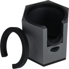 DIBTSA Coffee Portafilter Holder,Espresso Tamping Station Aluminum Alloy Espresso Portafilter Stand for Most 51mm, 53mm, 54mm, 58mm Coffee Portafilter (Hexagon,Grey)