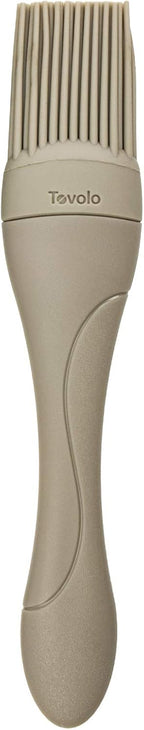 Tovolo Small 7” Heat Resistant Kitchen Silicone Cooking Brush Great for Pastry Baking Basting Sauces Marinades Glazing Oil Brushing Baste Meats Pastries Cakes Desserts, Slate Gray