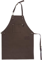 No-Tie Canvas Apron Heavy-Duty 16OZ Work Apron With Front Pocket Extra Long Straps Adjustable M–XXL (Coffee)