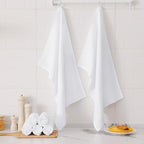 Kitinjoy 100% Cotton Waffle Weave Kitchen Towels, 4-Pack Super Soft and Absorbent Dish Towel for Drying Dishes, Kitchen Hand Towels, 20 in x 28 in, White