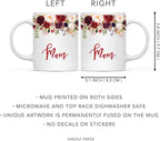 Andaz Press 11oz. Mother's Day Ceramic Coffee Tea Mug Gift, Fall Autumn Marsala Burgundy Flowers Roses Florals, Mom, 1-Pack, Includes Gift Box, Birthday Christmas Gift Ideas